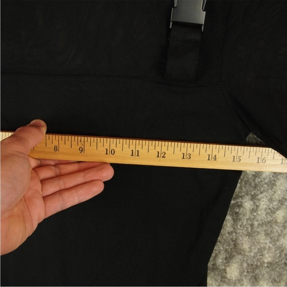 Killstar Half Mesh With Buckle Cross Left Shoulder Top Round Neck Womens S Black - Picture 12 of 13